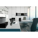 Corbeille À Courrier Combo Midi Office - Gris Transparent - X 6 - Exacompta