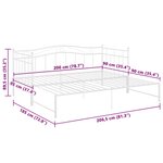 vidaXL Cadre de canapé-lit extensible sans matelas blanc 90x200 cm