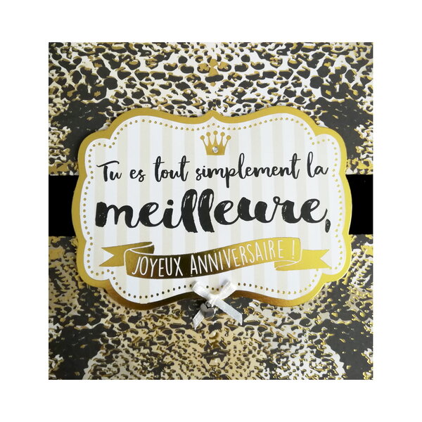 Carte de voeux glamour - anniversaire - tu es tout  simplement la meilleure