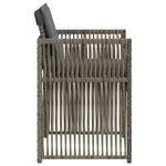 vidaXL Chaises de jardin avec coussins lot de 4 gris résine tressée