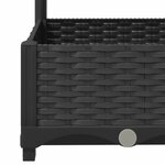 vidaXL Jardinière avec treillis noir 120x120x121 5 cm PP