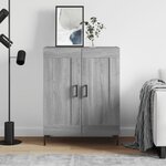 vidaXL Buffet sonoma gris 69 5x34x90 cm bois d'ingénierie