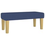 vidaXL Sommier à lattes de lit avec matelas Bleu 120x200 cm Tissu