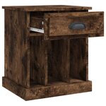 vidaXL Tables de chevet 2 Pièces chêne fumé 43x36x50 cm