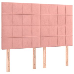 vidaXL Têtes de lit 4 Pièces Rose 72x5x78/88 cm Velours