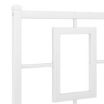 vidaXL Cadre de lit métal avec tête de lit blanc 135x190 cm