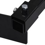 vidaXL Adaptateur de chasse-neige pour tondeuse à gazon Noir