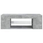 vidaXL Meuble TV avec lumières LED gris béton 90x39x30 cm