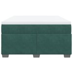 vidaXL Sommier à lattes de lit et matelas Vert foncé 160x200cm Velours