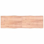 vidaXL Dessus de table bois massif traité bordure assortie