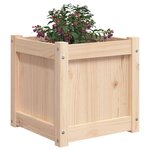 vidaXL Jardinière 40x40x40 cm bois de pin massif