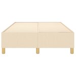 vidaXL Cadre de lit Crème 120 x 200 cm Tissu