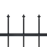 vidaXL Clôture de jardin avec dessus en lance Acier 10 2x0 8 m Noir