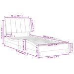 vidaXL Lit avec matelas gris foncé 90x200 cm velours