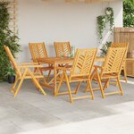 vidaXL Ensemble de salle à manger de jardin 7 pièces en bois d'acacia