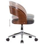 vidaXL Chaises pivotantes à manger lot de 4 bois courbé et similicuir