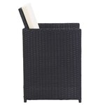 vidaXL Ensemble à manger d'extérieur 15 Pièces avec coussins rotin Noir