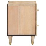 vidaXL Tables de chevet 2 Pièces 40x33x46 cm Bois de manguier solide