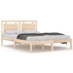 vidaXL Cadre de lit sans matelas 200x200 cm bois massif