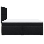 vidaXL Sommier à lattes de lit avec matelas Noir 140x190 cm Tissu