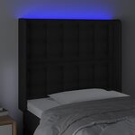 vidaXL Tête de lit à LED Noir 83x16x118/128 cm Similicuir