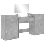 vidaXL Ensemble de coiffeuse 4 Pièces gris béton bois d'ingénierie