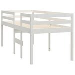 vidaXL Lit haut sans matelas blanc 90x190 cm bois de pin massif