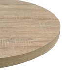 vidaXL Table de bistro MDF et acier Rond 60 x 75 cm Couleur de chêne