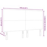 Tête de lit LED vidaXL Gris Foncé 80 cm en Tissu Velours Côtelé