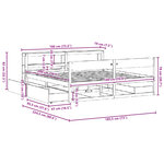 vidaXL Cadre de lit sans matelas cire marron 180x200cm bois pin massif