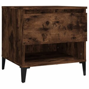 vidaXL Table d'appoint Chêne fumé 50x46x50 cm Bois d'ingénierie