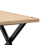 vidaXL Table basse cadre en X 60x60x40 5cm bois de pin massif et fonte