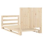 vidaXL Cadre de lit et tête de lit 100x200 cm bois de pin massif