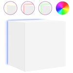 vidaXL Meubles TV muraux avec lumières LED 2 Pièces blanc 40 5x35x40 cm