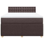 vidaXL Sommier à lattes de lit avec matelas Marron foncé 140x190 cm
