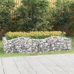 vidaXL Lit surélevé à gabions arqué 200x100x50 cm Fer galvanisé