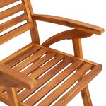 vidaXL Chaises de jardin lot de 3 Bois d'acacia solide