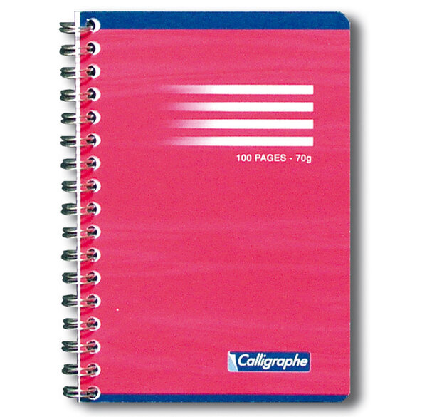 Carnet reliure intégrale 9x14 cm 100p Q.5x5 70g CALLIGRAPHE