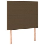 vidaXL Cadre de lit avec tête de lit Marron foncé 100x200 cm Tissu