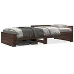 vidaXL Cadre de lit sans matelas chêne marron 100x200 cm