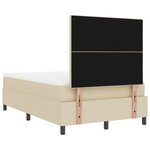 vidaXL Lit à ressort avec matelas & LED Crème 120x200 cm Tissu