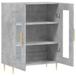 vidaXL Buffet gris béton 69 5x34x90 cm bois d'ingénierie