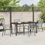 vidaXL Ensemble de repas de jardin 5 pièces en acier anthracite