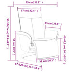 vidaXL Fauteuil inclinable avec repose-pieds noir tissu