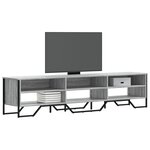 vidaXL Meuble TV sonoma gris 180x34x41 cm bois d'ingénierie