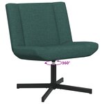 vidaXL Chaise d'Appoint Vert foncé Polyester Standard
