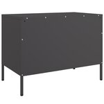vidaXL Meuble TV noir 68x39x50 5 cm acier