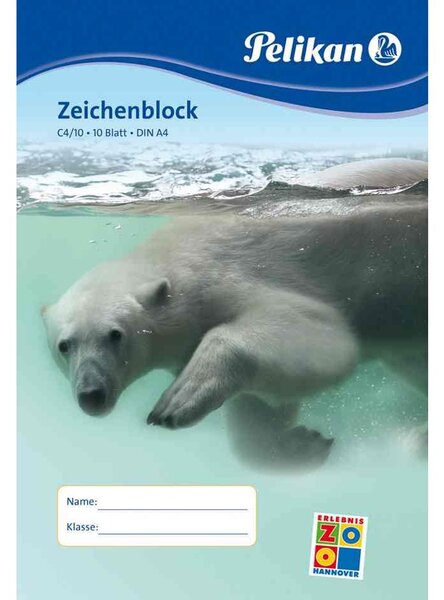 Bloc 20 Feuilles de dessin C 3/20 Format A3 100 g Blanc PELIKAN