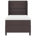 Lit box spring vidaXL avec matelas Marron foncé 80x200 cm en tissu