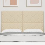 Tête de lit LED vidaXL Design Blocs de Diamant Crème 144 cm Tissu